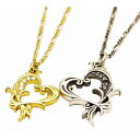 SAINTS セインツ アラベスクオープンハートネックレス ペア(チェーン付き) 金メッキ シルバー925 シルバーアクセサリー 銀 SV925 スターリングシ...