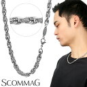 SCOMMAG ステンレス ロープ チェーン ネックレス ステンレスチェーン ネックレスチェーン チェーンのみ サージカルステンレス 金属アレルギー アレルギー...