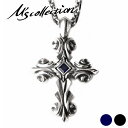 M's collection エムズコレクション シルバー925 クロス ネックレス(チェーン付きペンダントトップ) メンズ ジュエリー 重厚感 ペンダント 十...