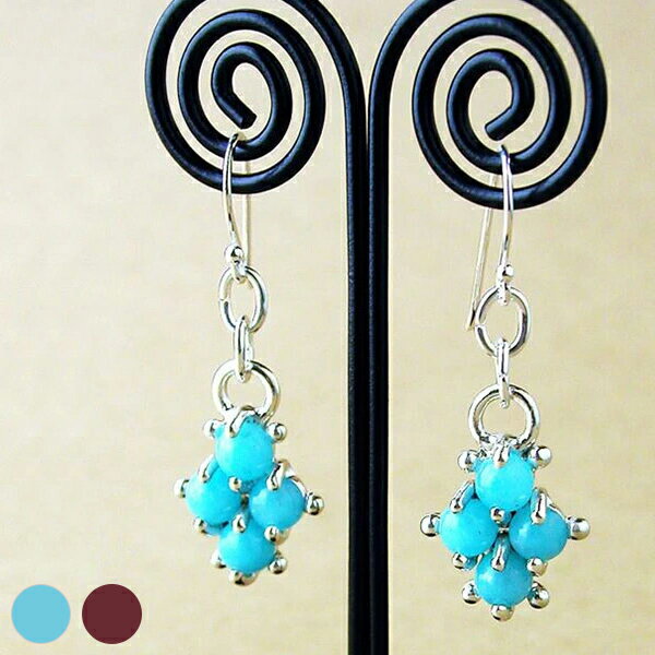 Give Me a Wing 4粒 ピアス アマゾナイト ガーネット 2P 両耳用 レディース シルバー シルバー925 天然石 ブルー グリーン 青緑 レッド...