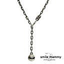 smile_mammy スマイルボール ブレスレット ネックレス 2Way シルバー 925 Y字ネックレス 3連ブレスレット 鎖 チェーン ニヤニヤ スマイル 笑顔 歯 口 不気味 ホラー ダーク グロテスク メンズブレスレット ブレス メンズ 男性 彼氏 夫 旦那 誕生日 記念日 プレゼント