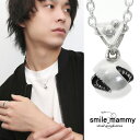 smile_mammy トゥーフェイス スマイルボール ネックレス ペンダント ペンダントトップ チャーム シルバー925 ニヤニヤ 笑顔 不機嫌 歯 口 不気味 ホラー ダーク グロテスク メンズ レディース 男性 女性 彼氏 彼女 誕生日 記念日 プレゼント ブランド スマイルマミー