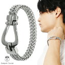 ザニポロタルツィーニ 馬蹄 バックル 編み込み ベルト サージカルステンレス ブレスレット 21cm ステンレス 金属アレルギーフリー ブレス 腕輪 シンプル ...