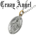 Crazy Angel 不思議のメダイ ブラックダイヤモンド ステンレスネックレス S クレイジーエンジェル サージカルステンレス 医療用ステンレス 聖母マリア...
