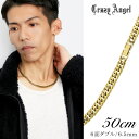クレイジーエンジェル 喜平ネックレス 6面ダブル ゴールド 幅6.5mm 50cm サージカルステンレス ネックレスチェーン ブランド Crazy Angel ...