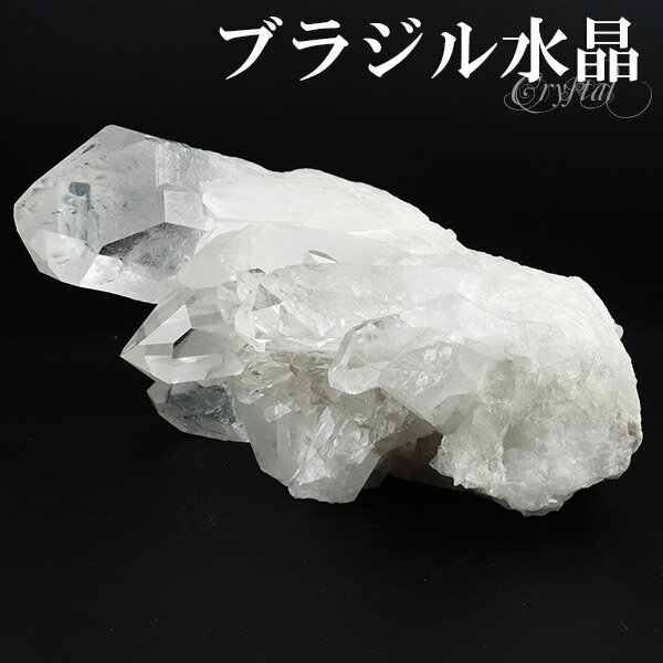 水晶 クラスター ブラジル ミナスジェライス コリント 産 約403g 水晶クラ...