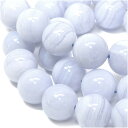 ブルーレース 10mm 天然石 ビーズ 丸玉 2玉セット 粒売り パワーストーン バラ売り ビ-ズ パーツ 空色縞瑪瑙 天然石ビーズ 天然石パーツ プレゼント ...