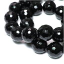 オニキス 8mm 天然石 ビーズ 128面カット 10玉セット 粒売り パワーストーン バラ売り パワ-スト-ン ビ-ズ パーツ 黒瑪瑙 天然石ビーズ 天然石パ...