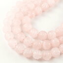 ローズクォーツ 8mm 天然石 ビーズ 蓮花 ロータス カット 5玉 セット 粒売り バラ売り パーツ パワーストーン ローズクオーツ ピンク 桃色 ハンドメイ...