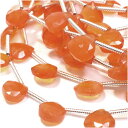 カーネリアン 7.5×6.5mm 天然石 ビーズ マロンカット 4玉セット 粒売り パワーストーン バラ売り ビ-ズ パーツ 紅玉髄 天然石ビーズ 天然石パーツ...