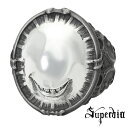 Superbia Shining シャイニング B リング 指輪 13~27号 メンズリング シルバー 925 口 笑顔 不気味 ホラー ロココ アンティーク ダーク 退廃 耽美 彫刻 造形 美術 芸術 シルバーリング メンズ 男性 彼氏 夫 旦那 誕生日 記念日 プレゼント 人気 おしゃれ