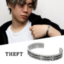 THEFT セフト ネイティブ マウンテン バングル シルバー Mountain bangle 模様 パターン ビンテージ ヴィンテージ アンティーク調 メンズバングル ブレスレット メンズ 男性 彼氏 夫 旦那 誕生日 記念日 プレゼント 人気 おしゃれ