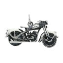 バイク オートバイ ペンダントトップ ネックレスチャーム (チェーンなし) シルバー925 シルバーアクセサリー ギミック バイカー ハード ブラック 黒 シル...