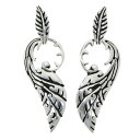 ウィング ハート ペアネックレス (チェーンなし) ペンダントトップ ネックレスチャーム シルバー925 ペアアクセサリー ネックレス フェザー 羽根 羽 翼 ...