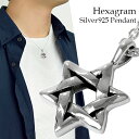 プレーン 六芒星 ダビデの星 シルバー ペンダント トップ (チェーンなし) ペンダント シルバー925 メンズ スター ヘキサグラム カジュアル シンプル 男...