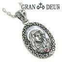 GRAN DEUR 涙のマリア シルバーペンダンントトップ チェーンなし ヘッド トップ シルバーアクセサリー メンズペンダンントトップ ルビー シルバー925...