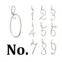 選べる10種類 筆記体 数字 シルバーペンダントトップ シルバー925 ペンダントヘッド ネックレストップ ネックレスチャーム ラッキー ナンバー 銀 レディー...