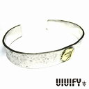 VIVIFY ビビファイ アクセサリー ブレスレット バングル シルバー ゴールド 槌目 Plain Bangle with Gold Claw Mark