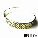 VIVIFY ビビファイ アクセサリー ブレスレット バングル ブラス & シルバー ツートーン Fence Bangle