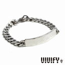 VIVIFY ビビファイ アクセサリー ブレスレット バングル シルバー Back Hallmarks ID Bracelet Mirror Finish