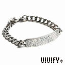 VIVIFY ビビファイ アクセサリー ブレスレット バングル シルバー Back Hallmarks ID Bracelet 槌目