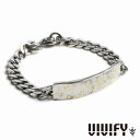 VIVIFY ビビファイ アクセサリー ブレスレット バングル シルバー ゴールド Back Hallmarks ID Bracelet 槌目 w Gold