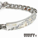 VIVIFY ビビファイ アクセサリー ブレスレット バングル シルバー ゴールド アラベスク Back Hallmarks ID Bracelet w Gol...