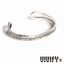 VIVIFY ビビファイ アクセサリー ブレスレット バングル シルバー ゴールド Loopin’ Bangle 槌目 w Gold