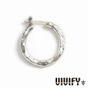 VIVIFY ビビファイ アクセサリー フープピアス シルバー K18ゴールドポスト ThreeSides 槌目 Hoop Pierce 3mm body L ...