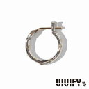 VIVIFY ビビファイ アクセサリー フープピアス シルバー K18ゴールドポスト Hoop Pierce M w Gold 1P 片耳用