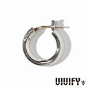 VIVIFY ビビファイ アクセサリー フープピアス シルバー K18ゴールドポスト Hoop Pierce M 3mm 1P 片耳用