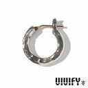 VIVIFY ビビファイ アクセサリー フープピアス シルバー K18ゴールドポスト 槌目 Hoop Pierce M 3mm body 1P 片耳用(4)