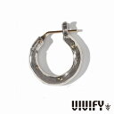 VIVIFY ビビファイ アクセサリー フープピアス シルバー K18ゴールドポスト 槌目 Hoop Pierce M 3mm body w Gold 1P 片...