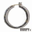 VIVIFY ビビファイ アクセサリー フープピアス シルバー K18ゴールドポスト 槌目 Hoop Pierce XL 3mm body w Gold 1P ...