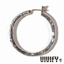 VIVIFY ビビファイ アクセサリー フープピアス シルバー K18ゴールドポスト ThreeSides 槌目 Hoop Pierce XL w Gold 1...