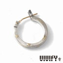 VIVIFY ビビファイ アクセサリー フープピアス シルバー K18ゴールドポスト SquareLine Hoop Pierce w Gold L 1P 片耳...