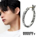 VIVIFY シンプル サイド アラベスク 18金ポスト フープピアス 1P 片耳用 シルバー フープ ピアス リングピアス 唐草 唐草模様 プレーン 開閉式 ...