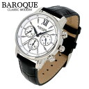 BAROQUE 腕時計 ブランド ウォッチ CLASSICO 38 BA1009S-01B クラシコ38 時計 メンズ 紳士 かっこいい クォーツ 本革ベルト ...