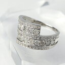 PT900 1.0ct ダイヤモンド ツイスト リング 指輪 プラチナ 天然 ダイヤ 華やか ゴージャス 太め 幅広 シンプル カジュアル 普段使い デイリー ...
