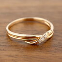 K18 ダイヤモンド リボン ピンクゴールド リング 指輪 18金 18k ゴールド 天然 ダイヤ かわいい 可愛い 華やか フェミニン 普段使い ジュエリー ...