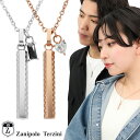 ザニポロタルツィーニ チェッカー スティック ペアネックレス ペアペンダント ペアアクセサリー おそろい お揃い ステンレス ジルコニア アレルギーフリー シン...