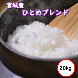 令和5年産 送料無料 無洗米 【特売価格7 930円】 宮城産ひとめぼれブレンド 選べる精米方法 20kg ヌカ除去後18kg 