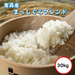 令和5年産 送料無料 無洗米 【特売価格11,430円】 青森産まっしぐらブレンド 選べる精米方法 30kg(ヌカ除去後27kg)