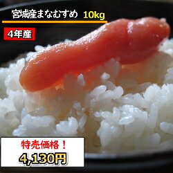 送料無料　無洗米　【特売価格4,130円】　宮城県産まなむすめ　10kg (5Kgx2)　令和4年産　乾式無洗米　精米　選べる精米方法のサムネイル