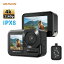 【IPX8本体防水10M】アクションカメラ 4K 60FPS 20MP 高画質 防水ケースを装着すると水深30Mまでが可能..