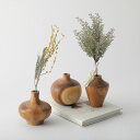 一輪挿し 木 木製 かのりゅう +Na KAKI チーク HACHI KAME TSUBO 木製小物 花瓶 フラワーベース おしゃれ 試験管 ガラス インテリア...