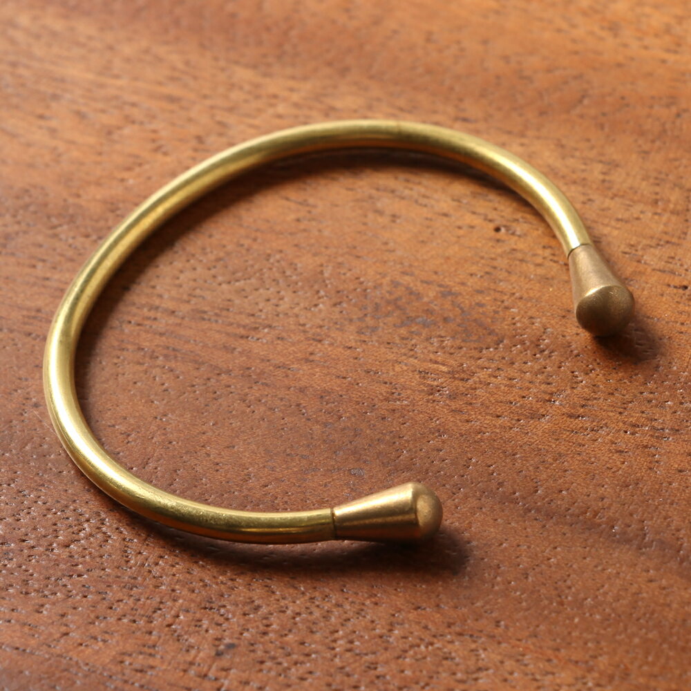 ドロップヘッド バングル Sサイズ KBG-001S-B 真鍮 アクセサリー ブレスレッド 金色 上白石金具製造