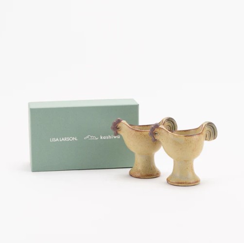 乐天商城 - リサラーソン にわとりのエッグカップ 2個セット LISA LARSON かしわ窯