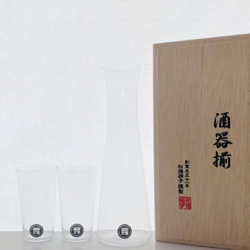 松徳硝子 酒器 【メールマガジン希望ご選択で3%OFF!】 うすはりグラス　酒器揃 〔松徳硝子〕