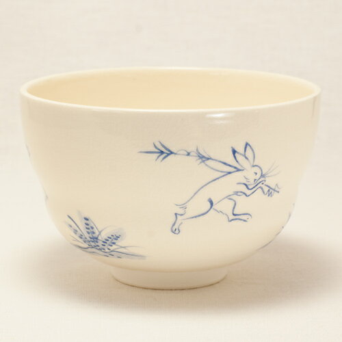 高山寺（鳥獣人物戯画）抹茶碗（青）